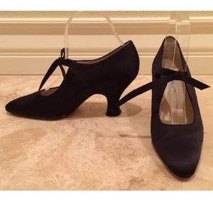 PHILIPPE MODEL Paris Leather Silk Victorian Heels Made in Italy EUR 37.5 US 7.5